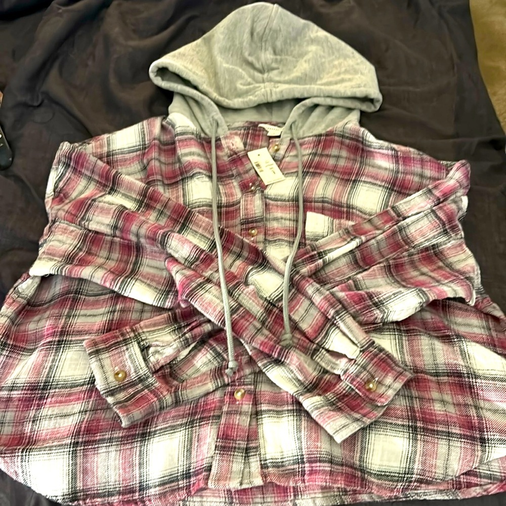 Plaid shirt, with cap, Aeropostale, new.